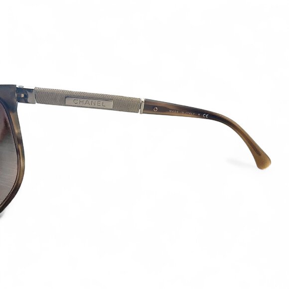 Authentic CHANEL Brown Tortoise Frame Wayfarer Cat-Eye Sunglasses 5185 main image 7